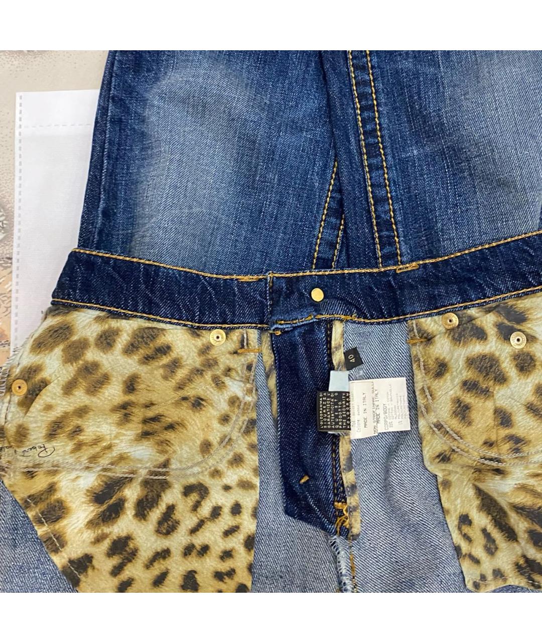 ROBERTO CAVALLI Синие деним капри, фото 5