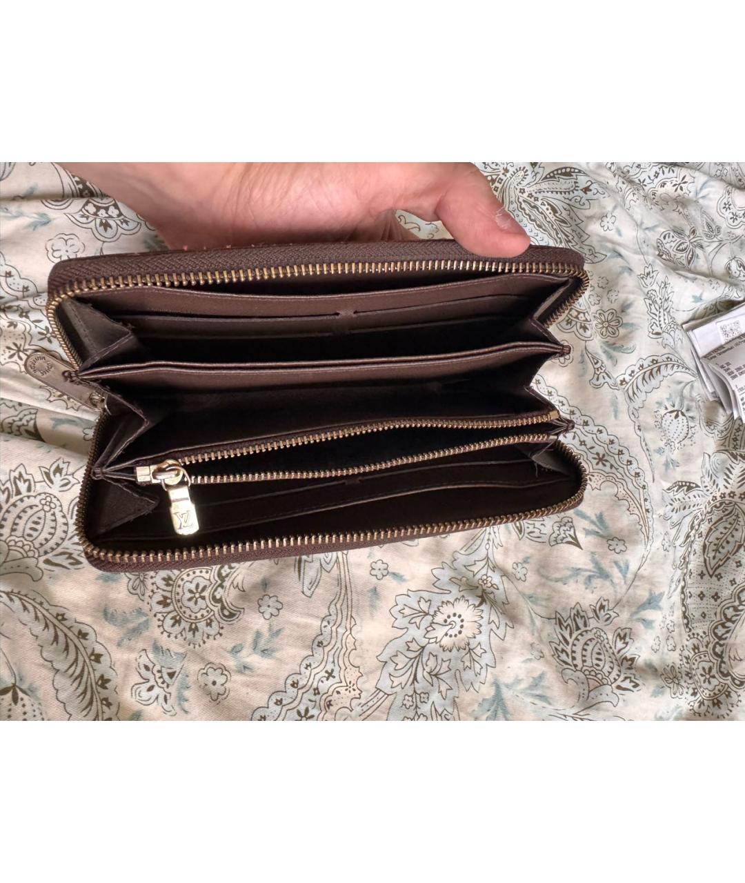 LOUIS VUITTON Коричневый кошелек, фото 7