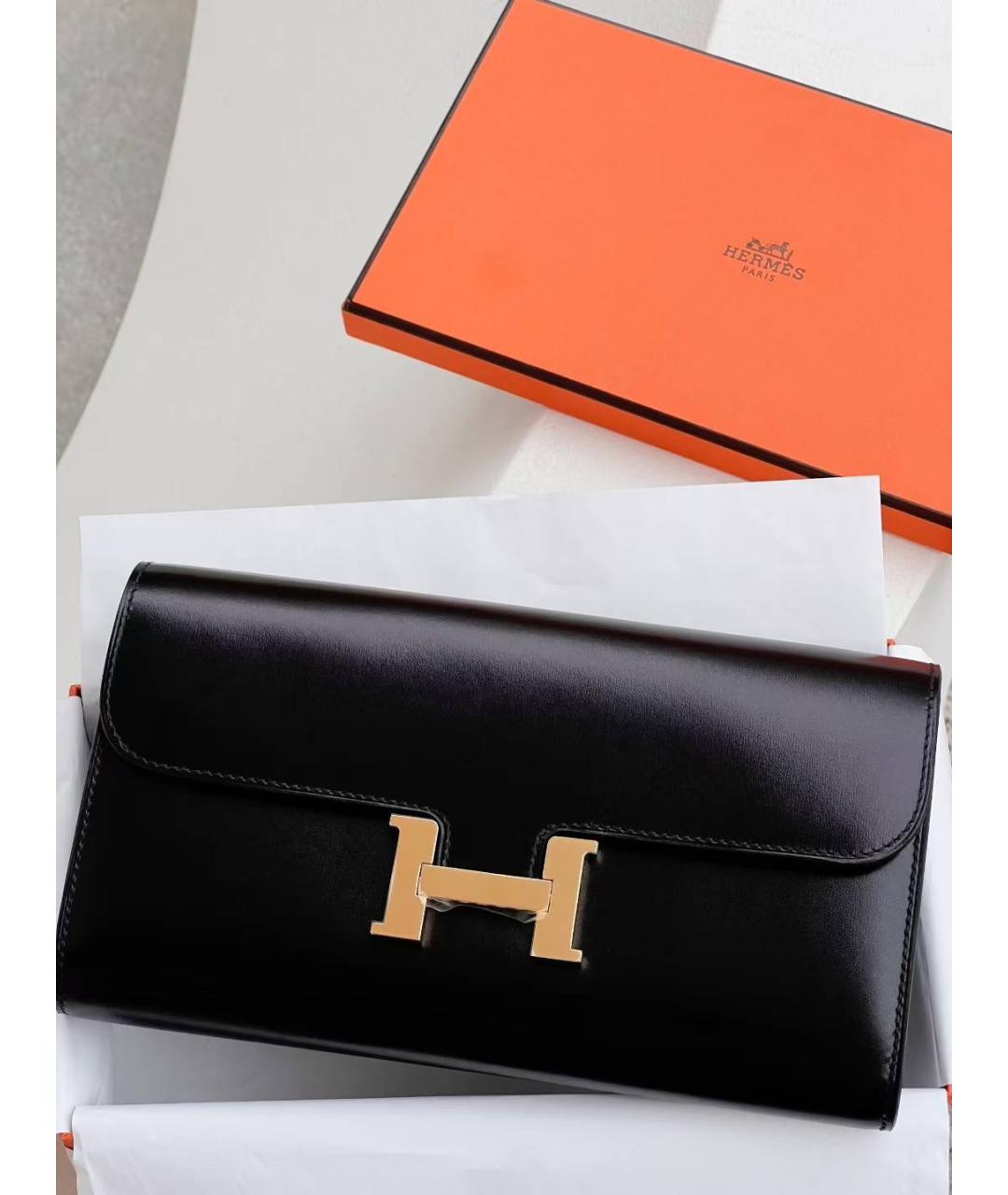 HERMES Черная кожаная сумка через плечо, фото 4