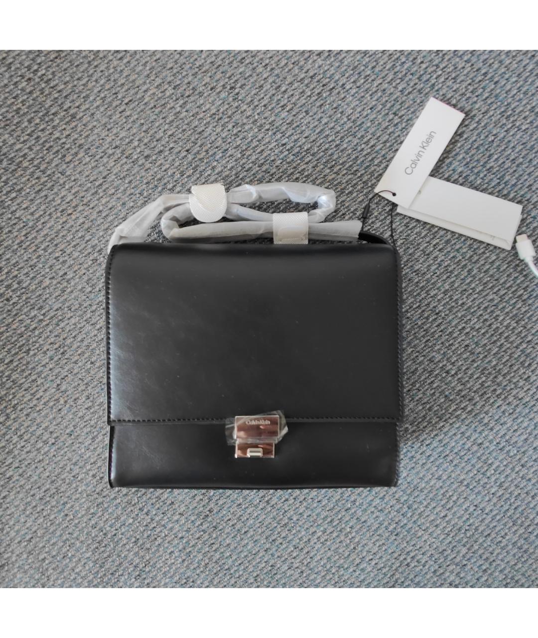 CALVIN KLEIN Черная сумка через плечо из искусственной кожи, фото 4