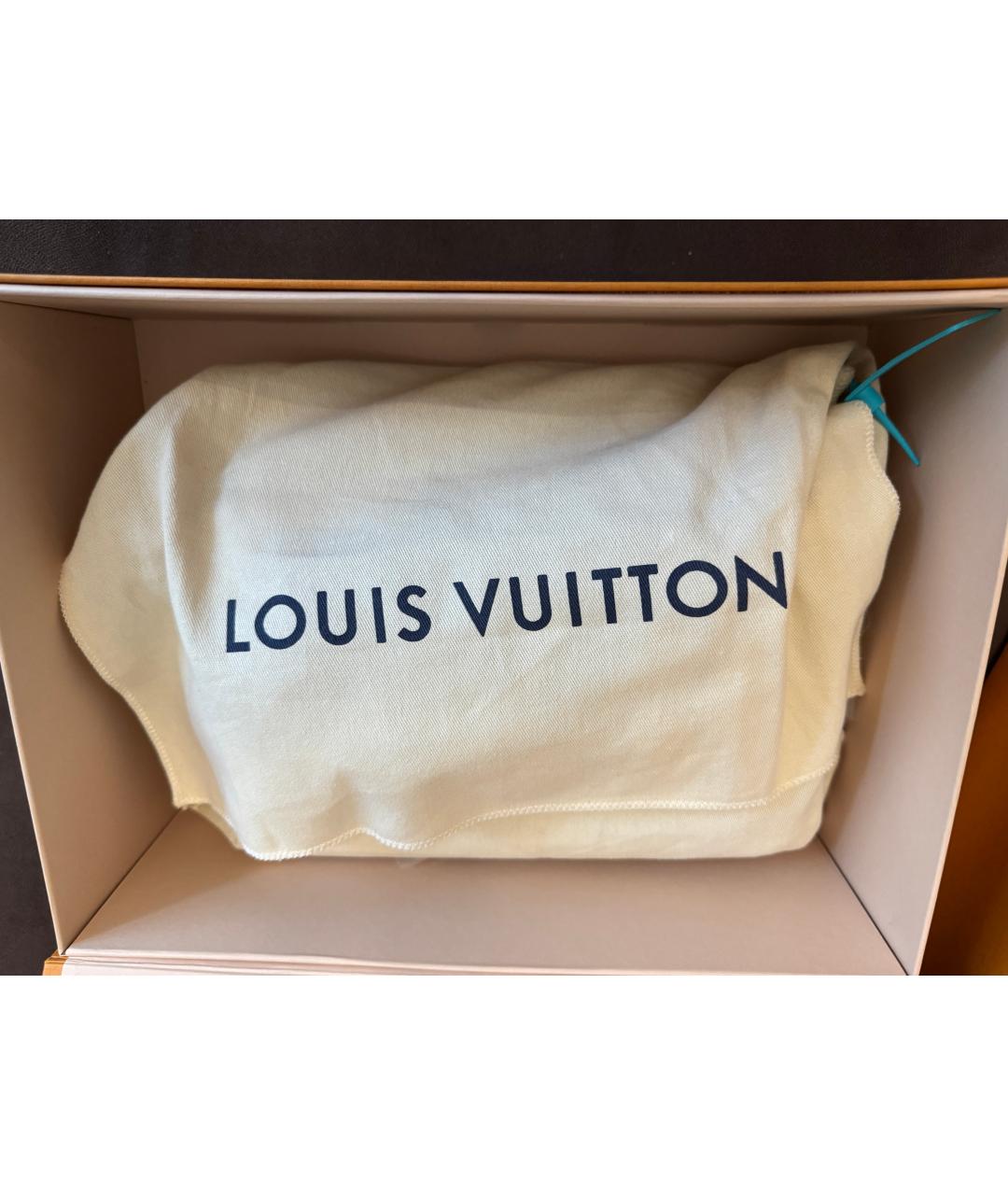 LOUIS VUITTON Темно-синяя кожаная сумка на плечо, фото 4