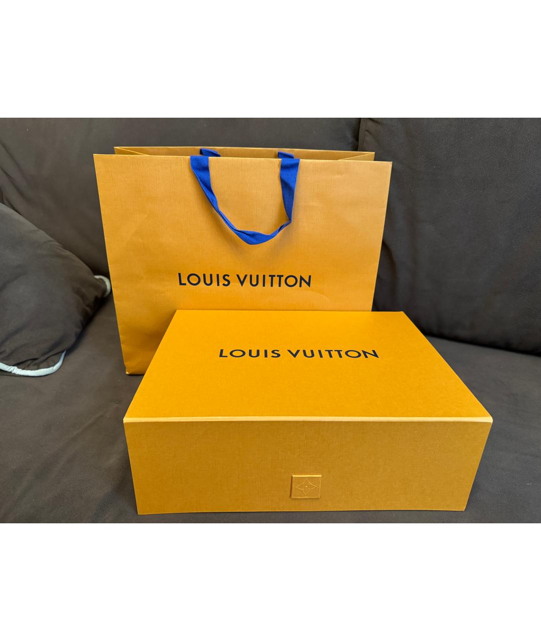 LOUIS VUITTON Темно-синяя кожаная сумка на плечо, фото 3