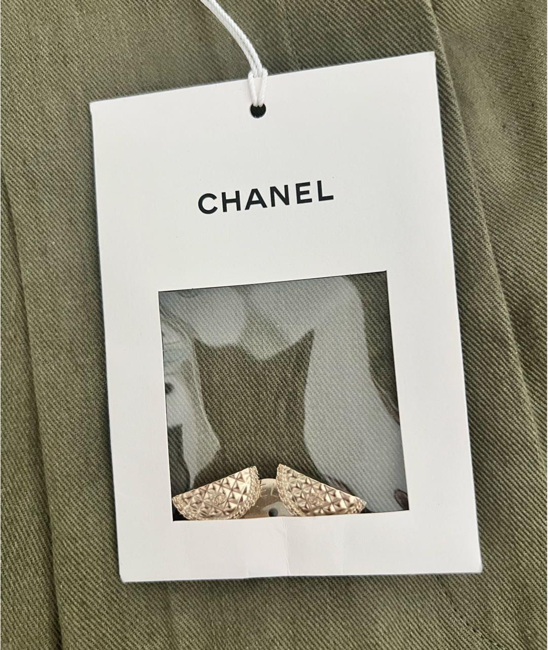 CHANEL Хаки хлопковые шорты, фото 3