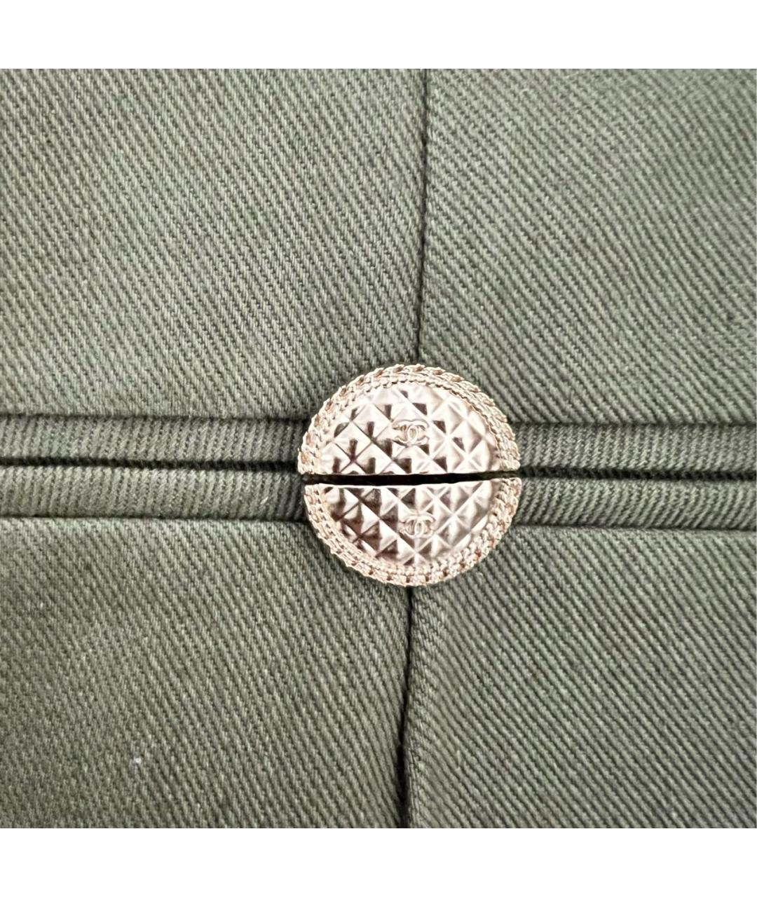 CHANEL Хаки хлопковые шорты, фото 6