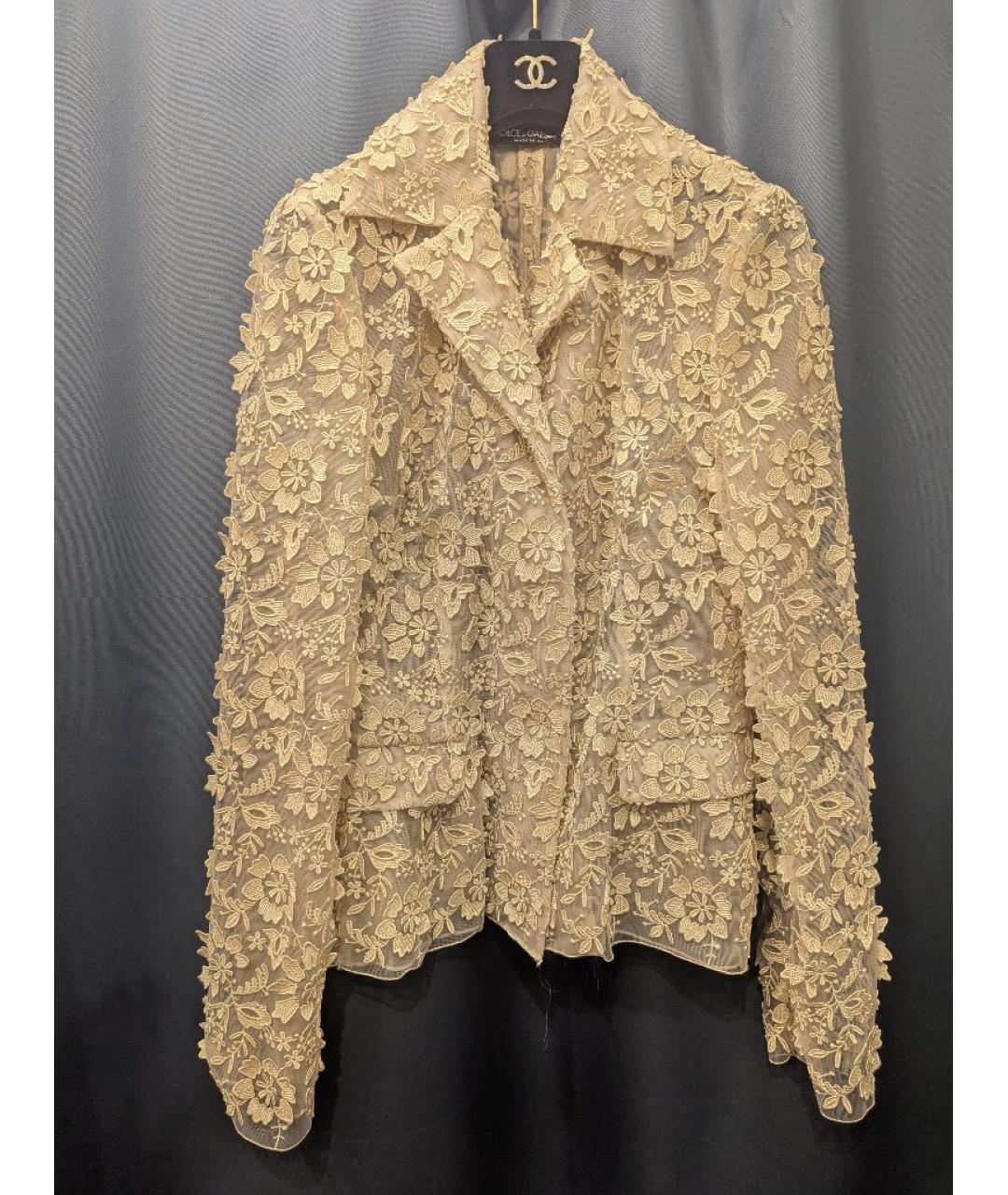 DOLCE&GABBANA Бежевый шелковый костюм с юбками, фото 7