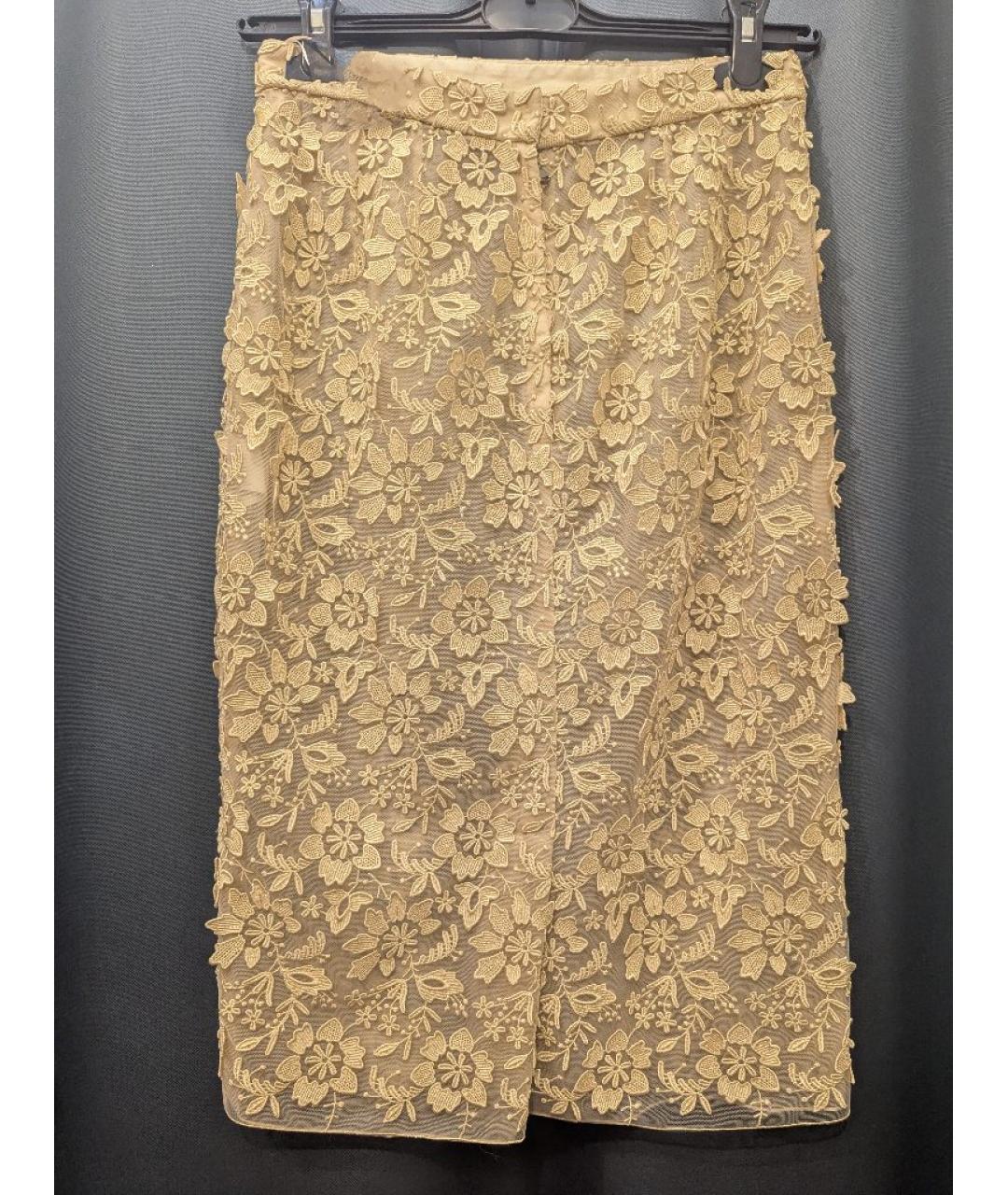 DOLCE&GABBANA Бежевый шелковый костюм с юбками, фото 6