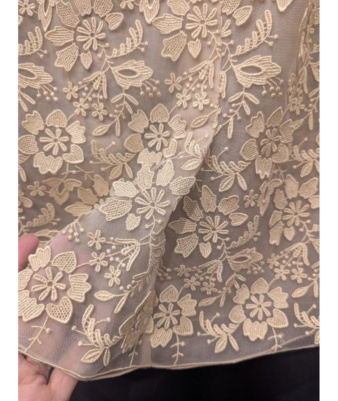 DOLCE&GABBANA Бежевый шелковый костюм с юбками, фото 4