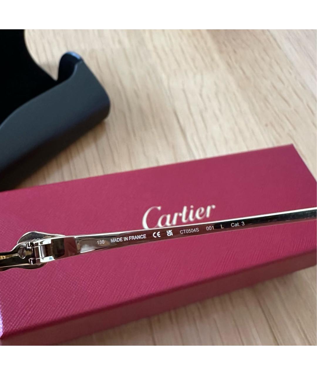 CARTIER Металлические солнцезащитные очки, фото 6