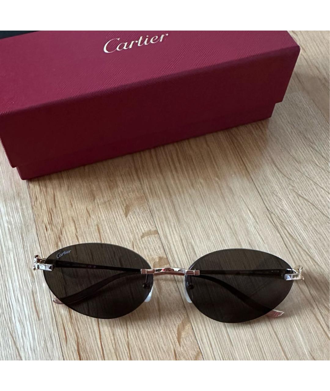 CARTIER Металлические солнцезащитные очки, фото 5