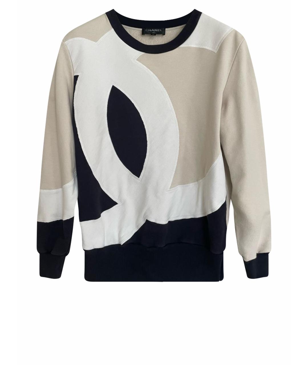 CHANEL Бежевая хлопковая спортивная куртка, фото 1