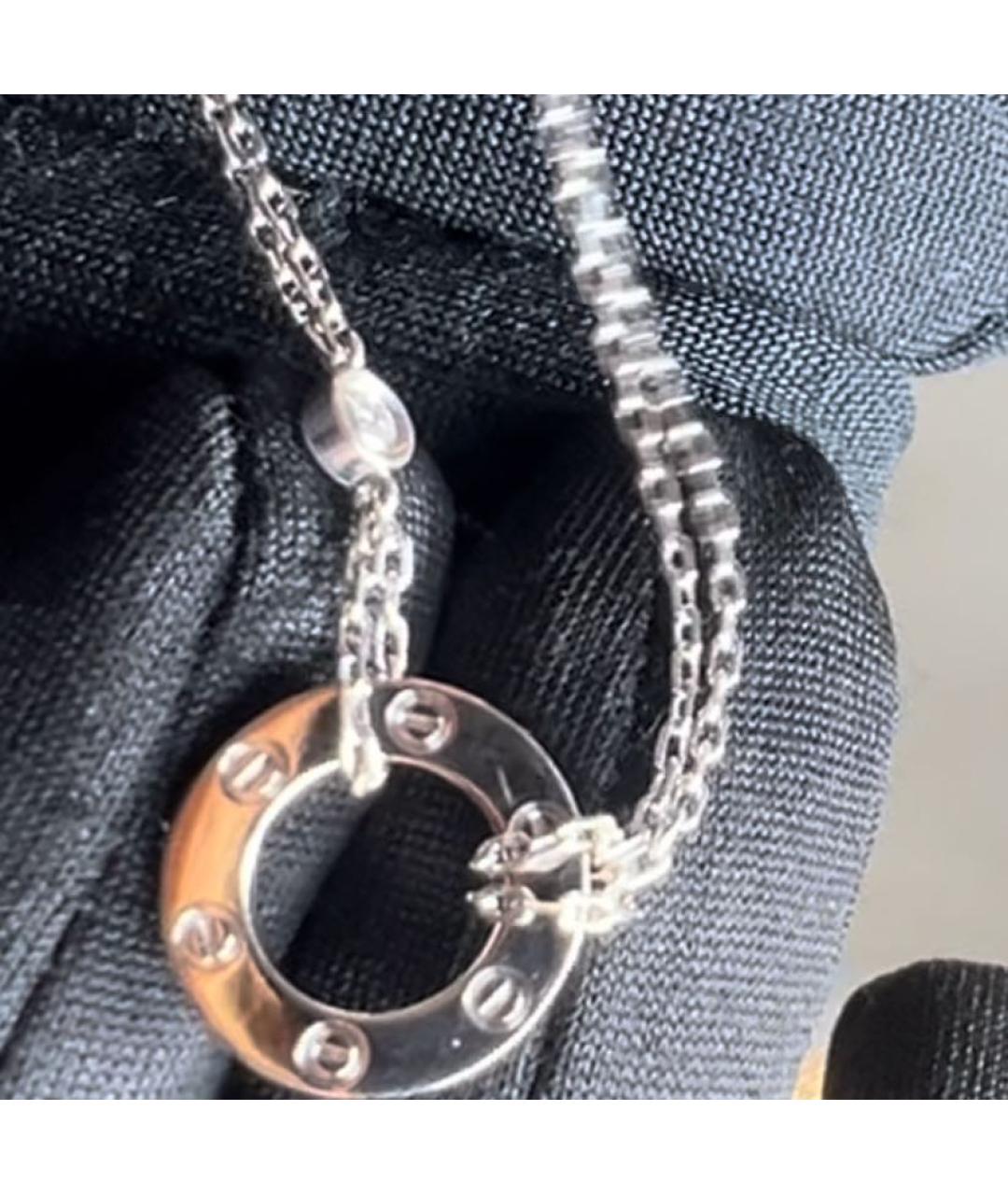 CARTIER Серебрянный браслет из белого золота, фото 4
