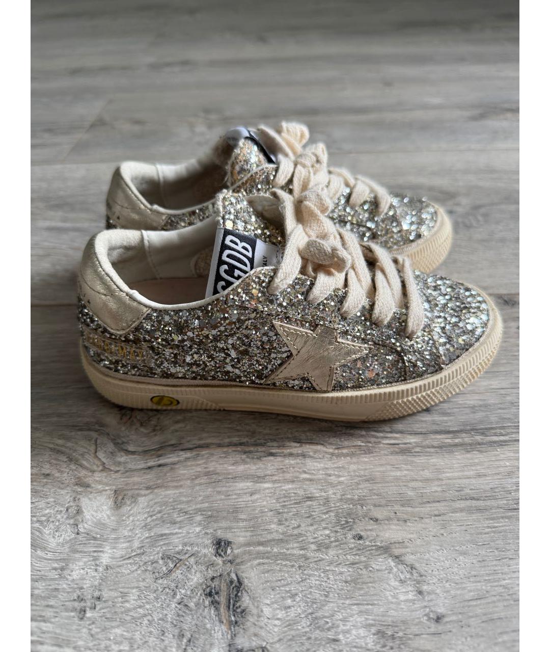 GOLDEN GOOSE DELUXE BRAND Серебряные кожаные кеды, фото 7