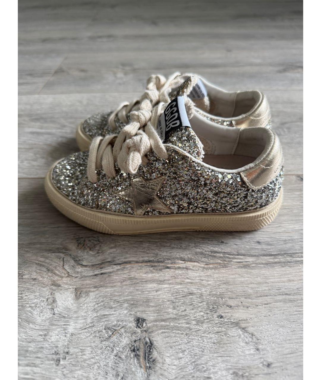 GOLDEN GOOSE DELUXE BRAND Серебряные кожаные кеды, фото 5