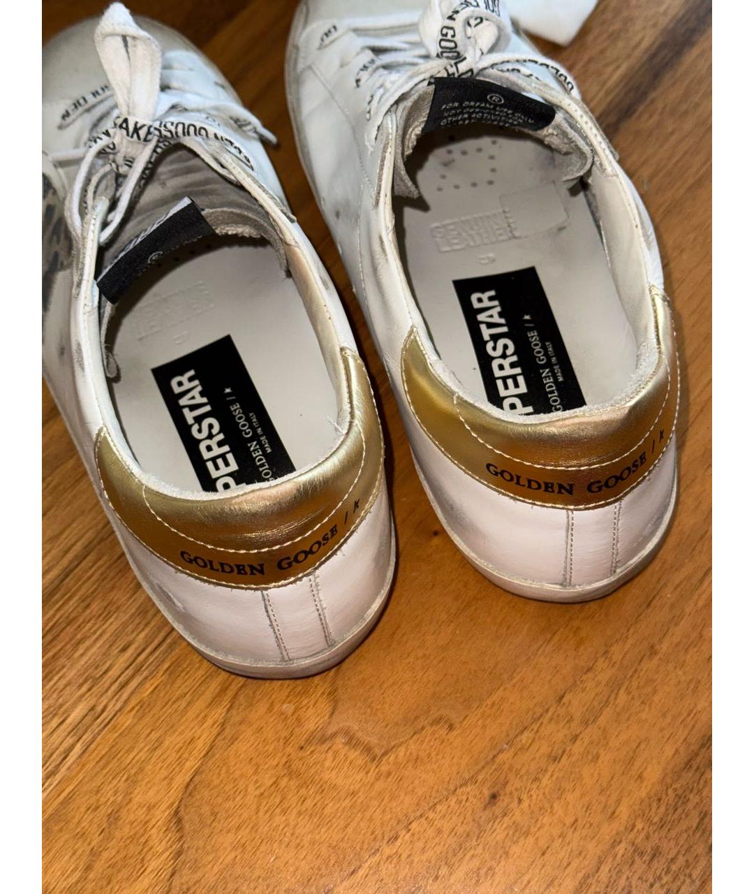GOLDEN GOOSE DELUXE BRAND Белые кожаные кеды, фото 4
