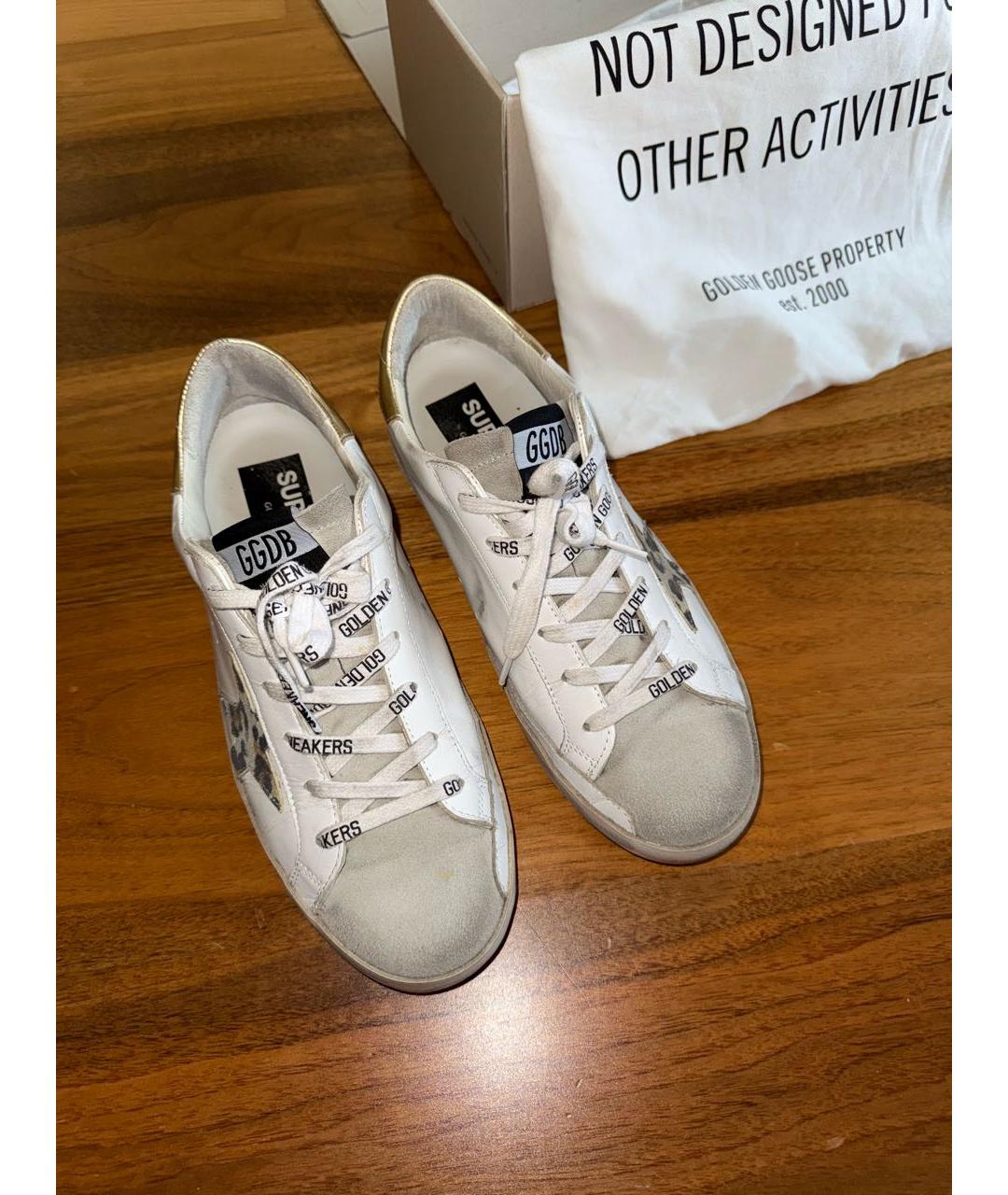 GOLDEN GOOSE DELUXE BRAND Белые кожаные кеды, фото 2
