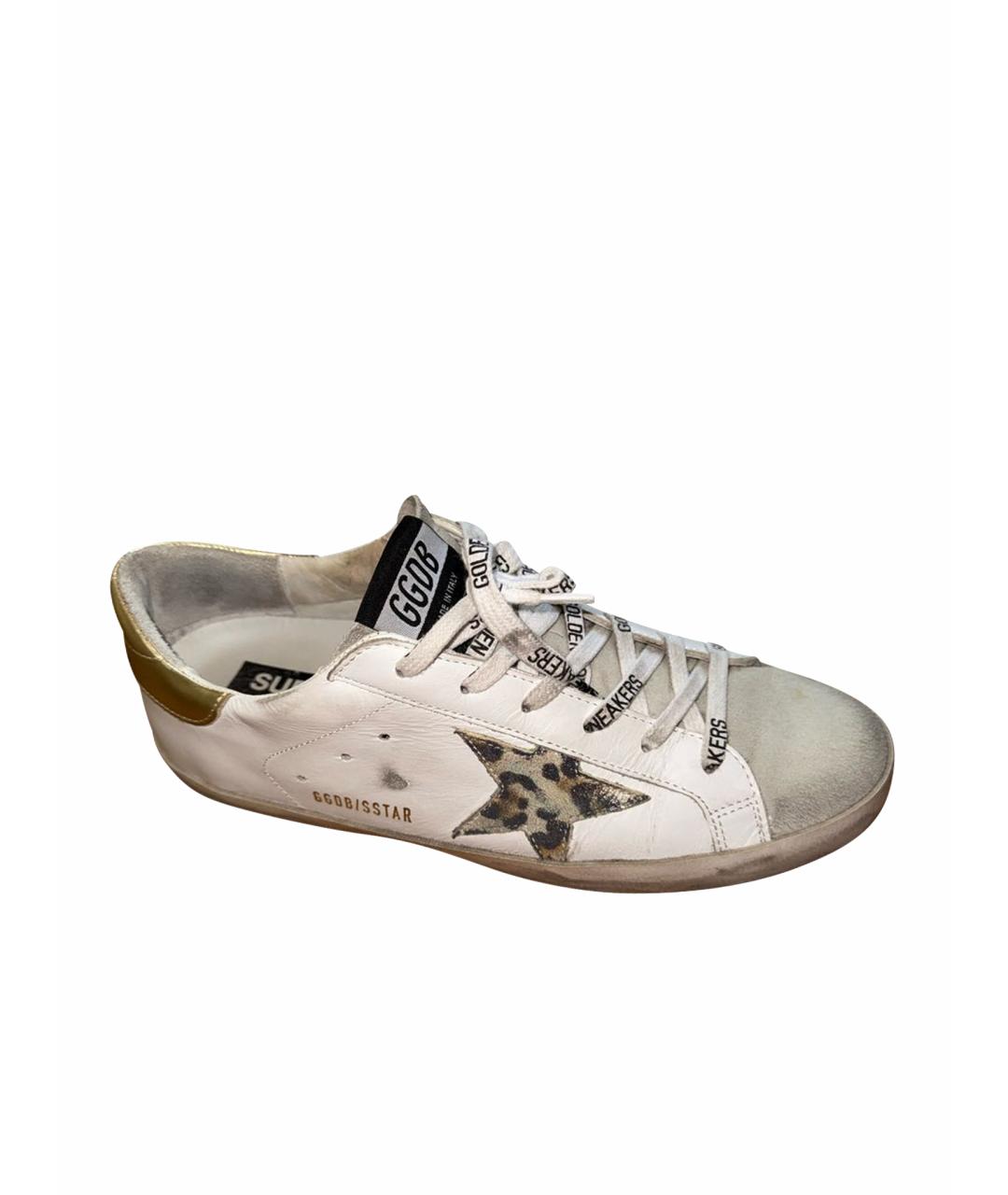GOLDEN GOOSE DELUXE BRAND Белые кожаные кеды, фото 1