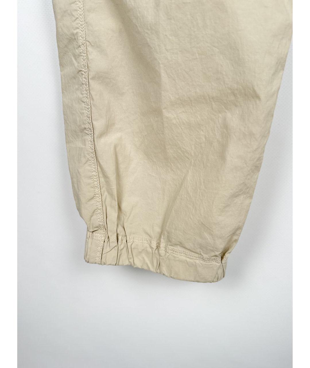 STONE ISLAND Бежевые хлопковые брюки чинос, фото 4