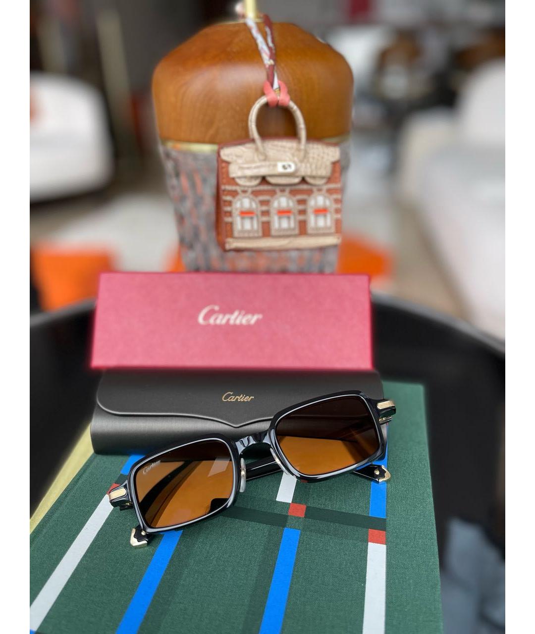 CARTIER Черные пластиковые солнцезащитные очки, фото 2