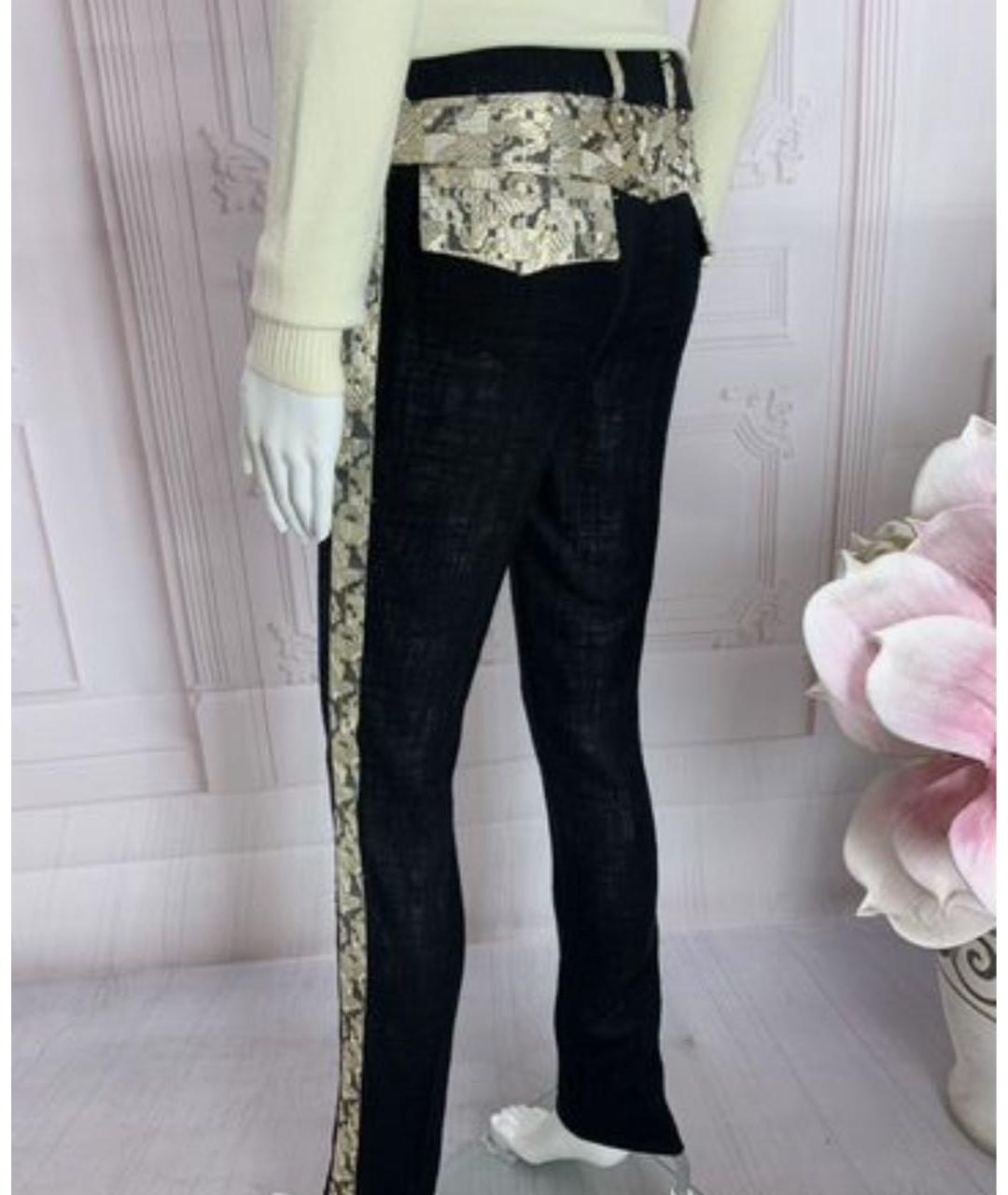 DOLCE&GABBANA Черные вискозные брюки узкие, фото 8