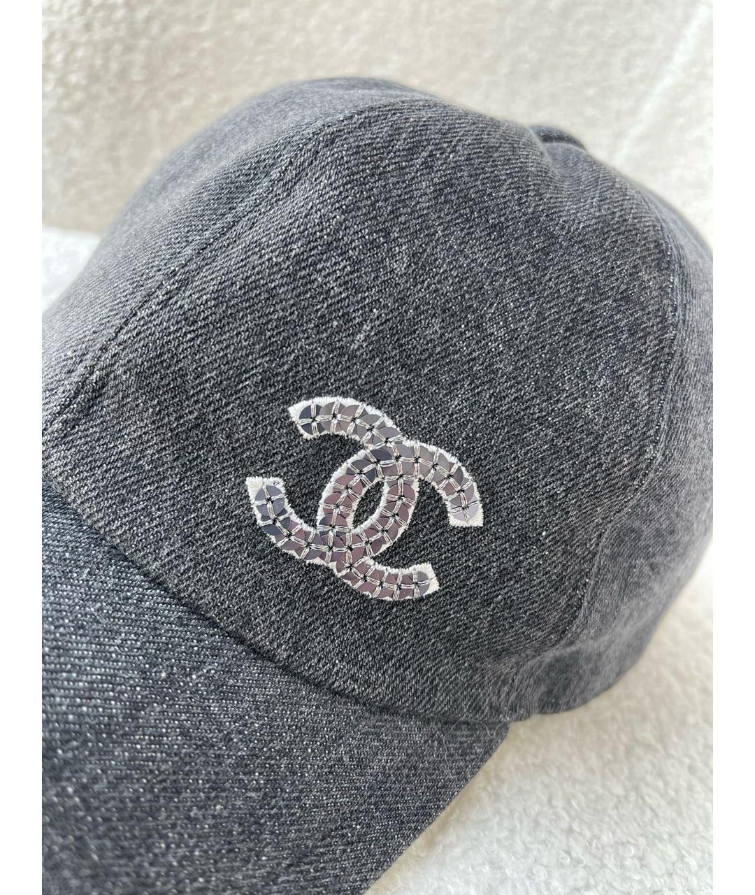 CHANEL Серая хлопковая кепка, фото 2