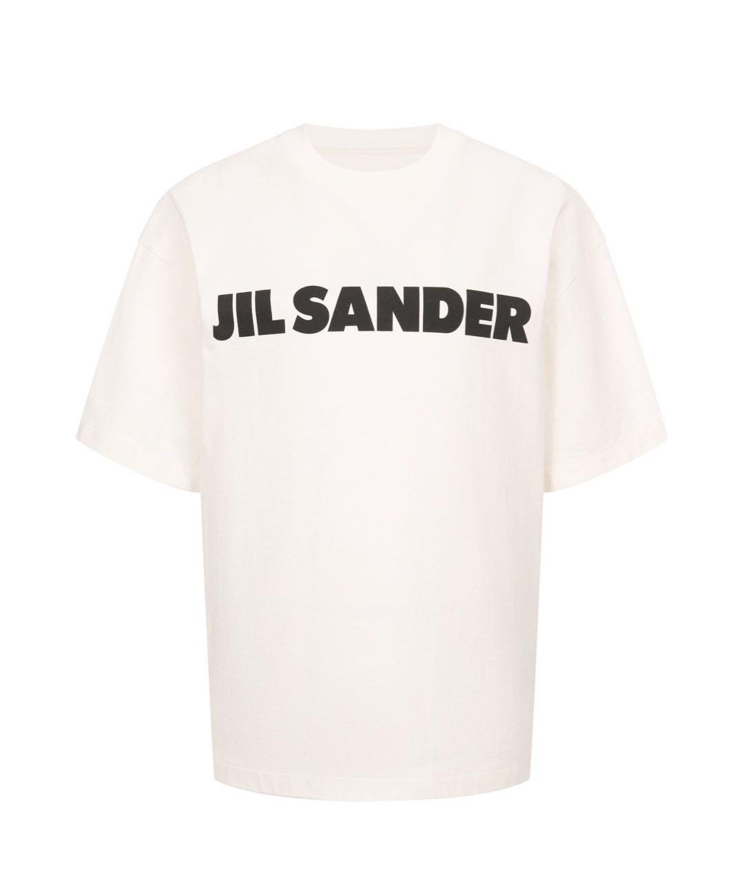 JIL SANDER Белая хлопковая футболка, фото 1