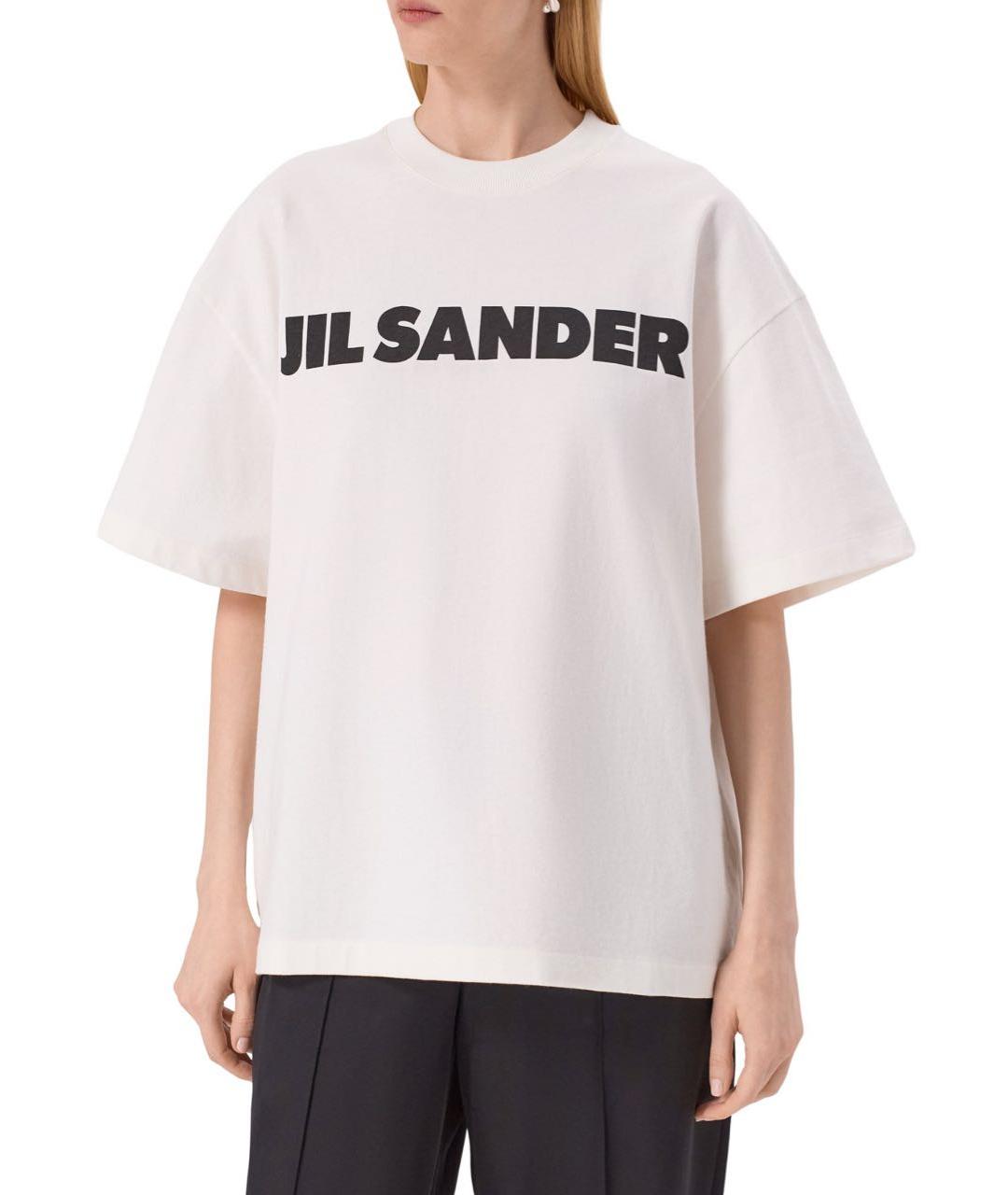 JIL SANDER Белая хлопковая футболка, фото 5
