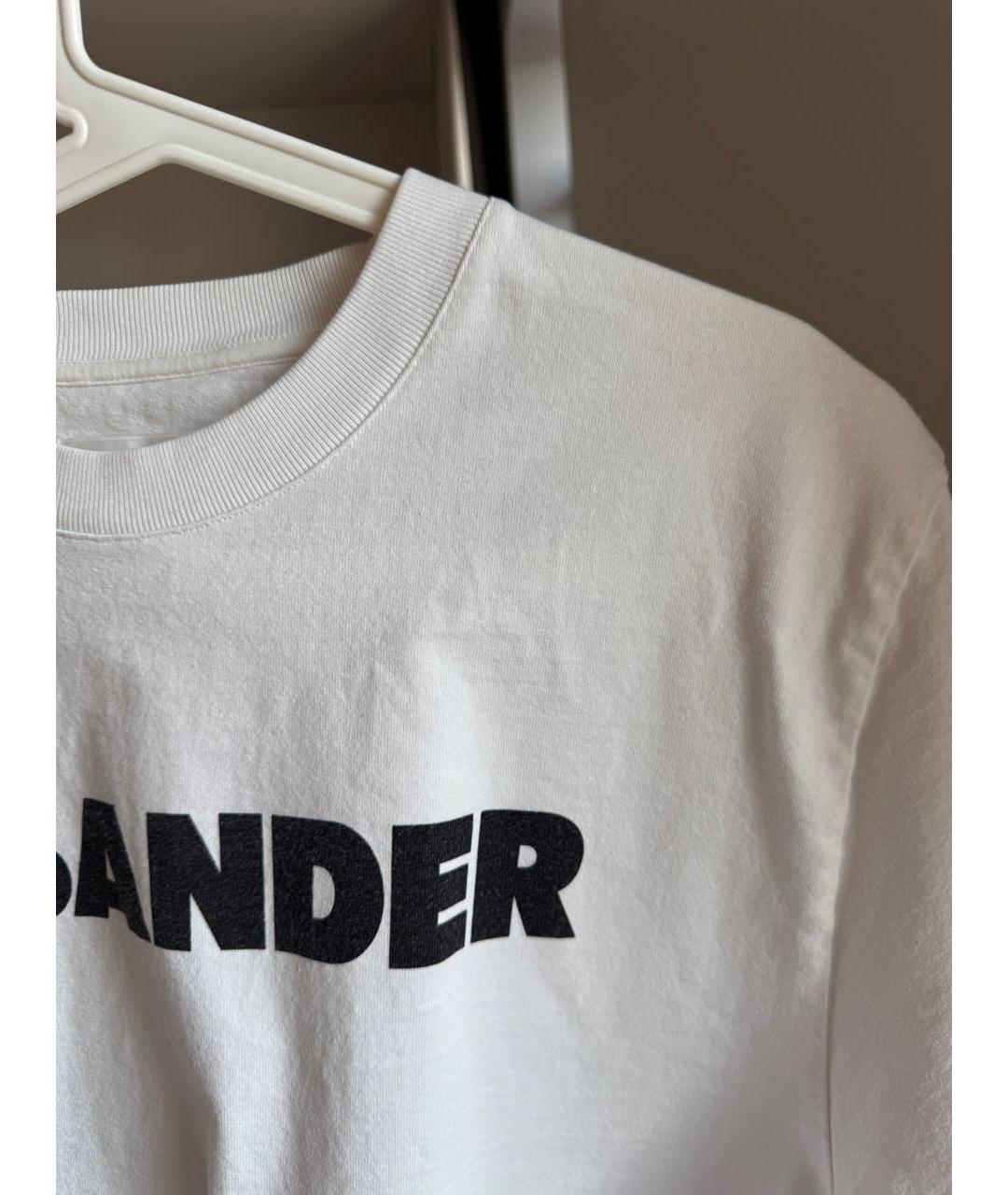 JIL SANDER Белая хлопковая футболка, фото 4