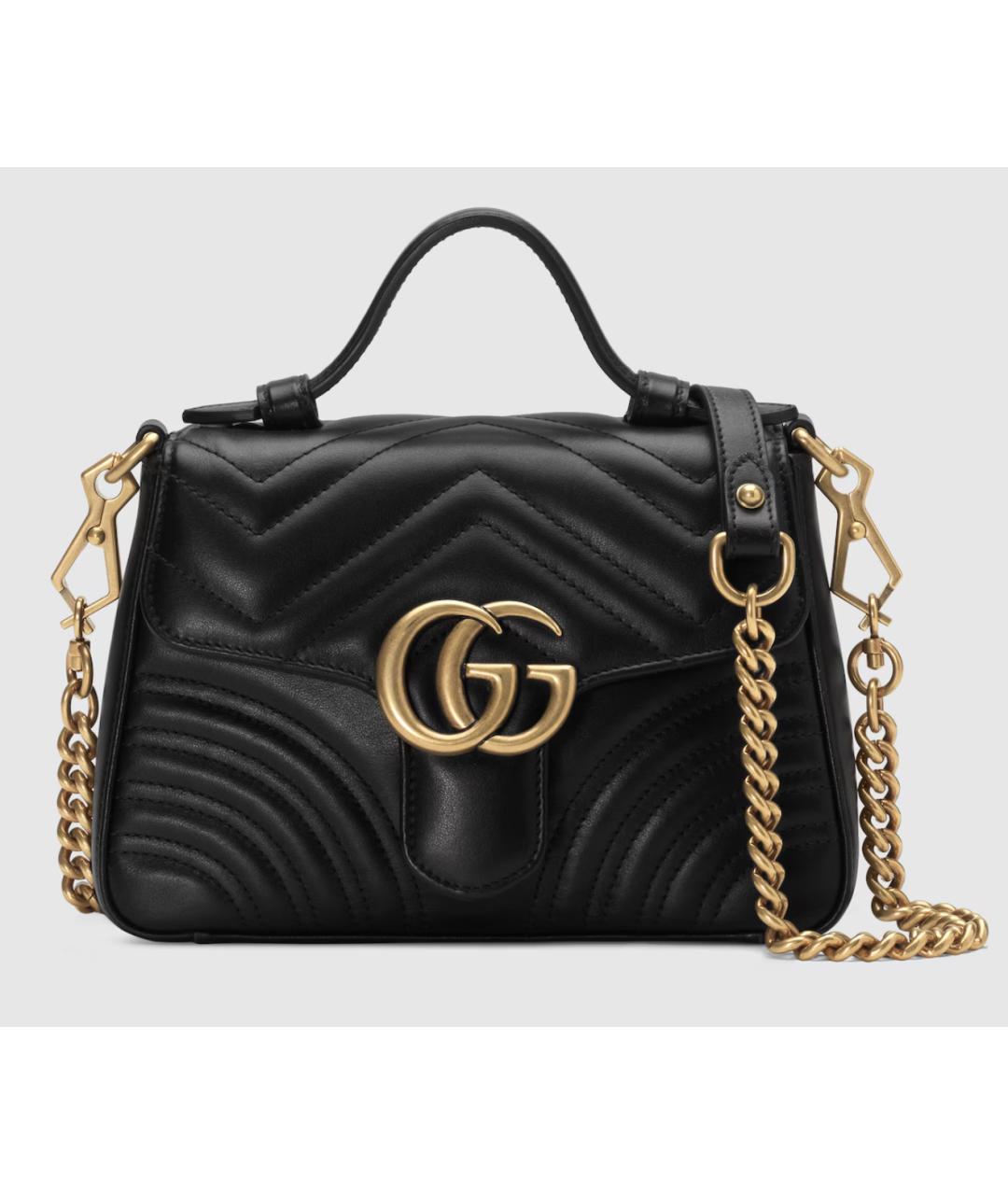 GUCCI Черная кожаная сумка через плечо, фото 8