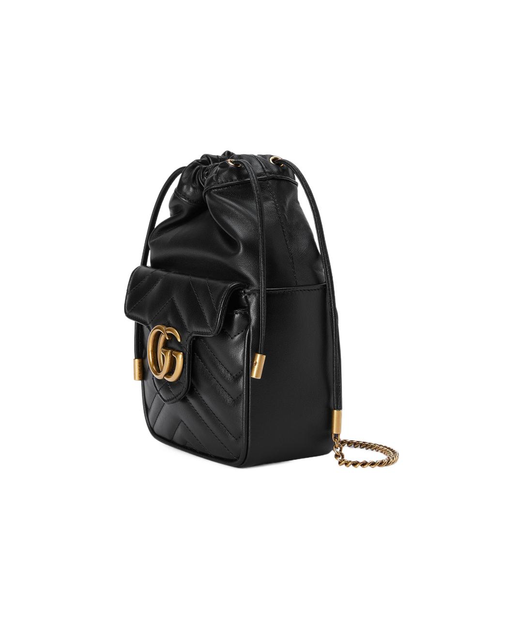 GUCCI Черная кожаная сумка через плечо, фото 2