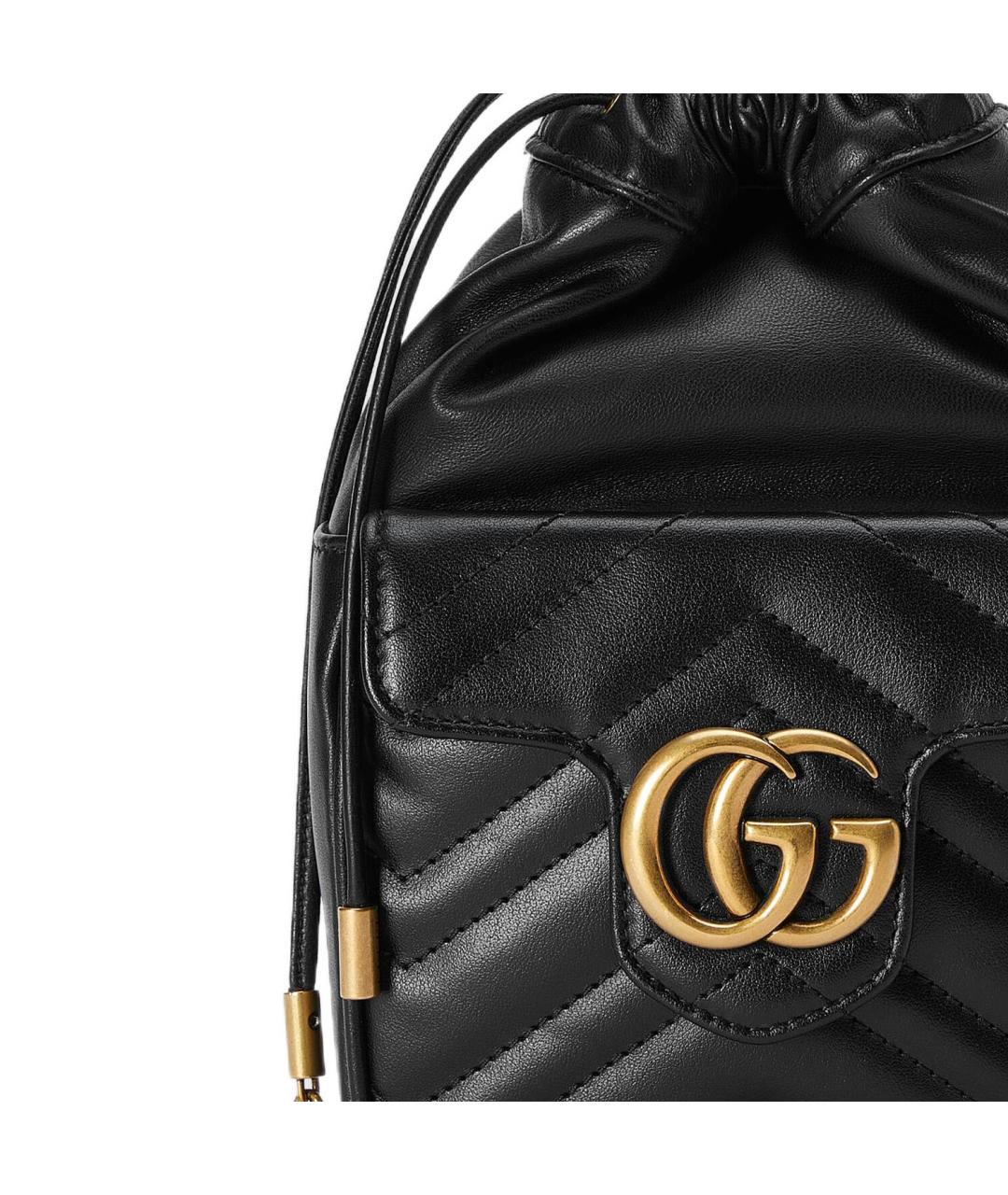 GUCCI Черная кожаная сумка через плечо, фото 8