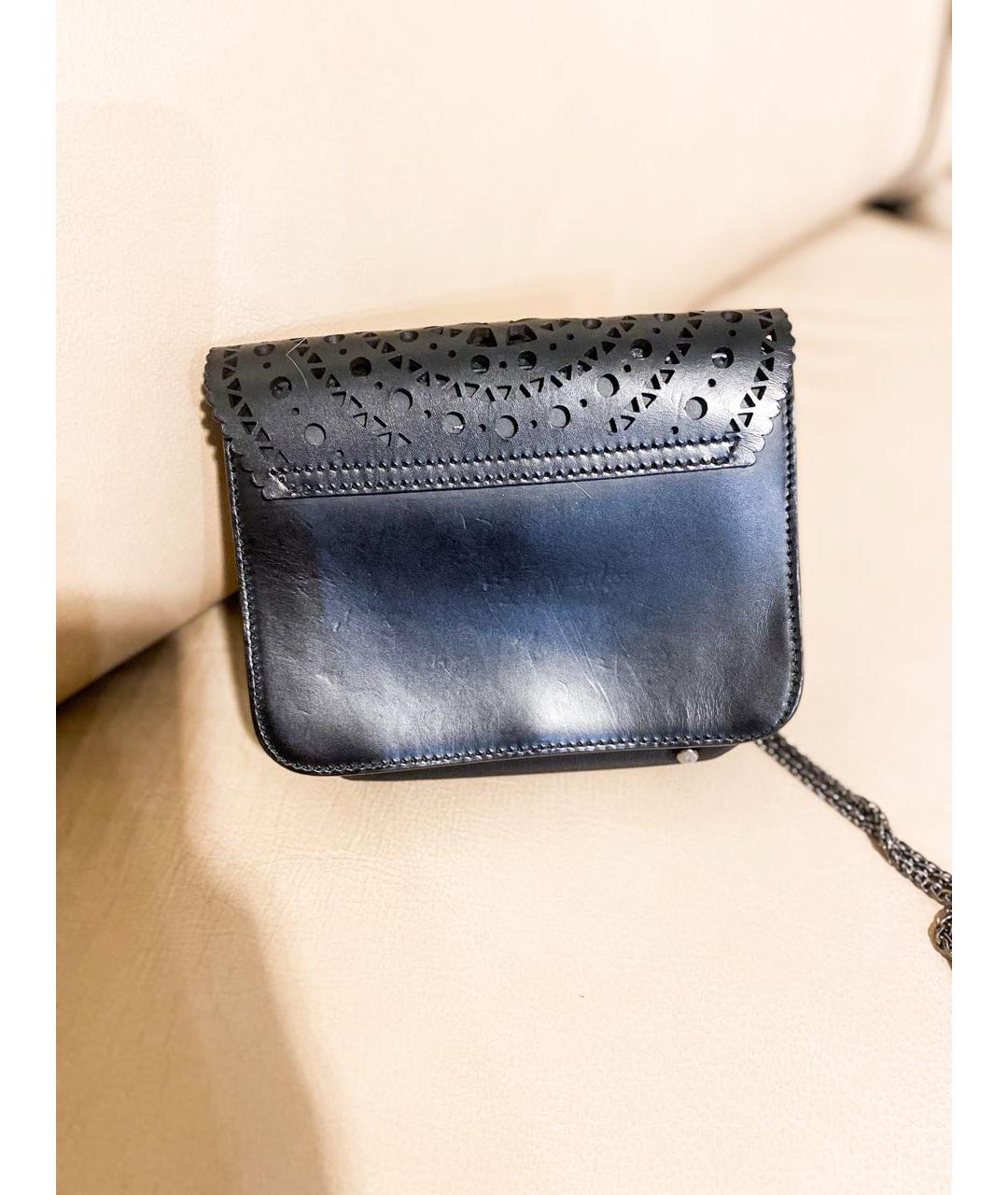 FURLA Темно-синяя кожаная сумка через плечо, фото 3