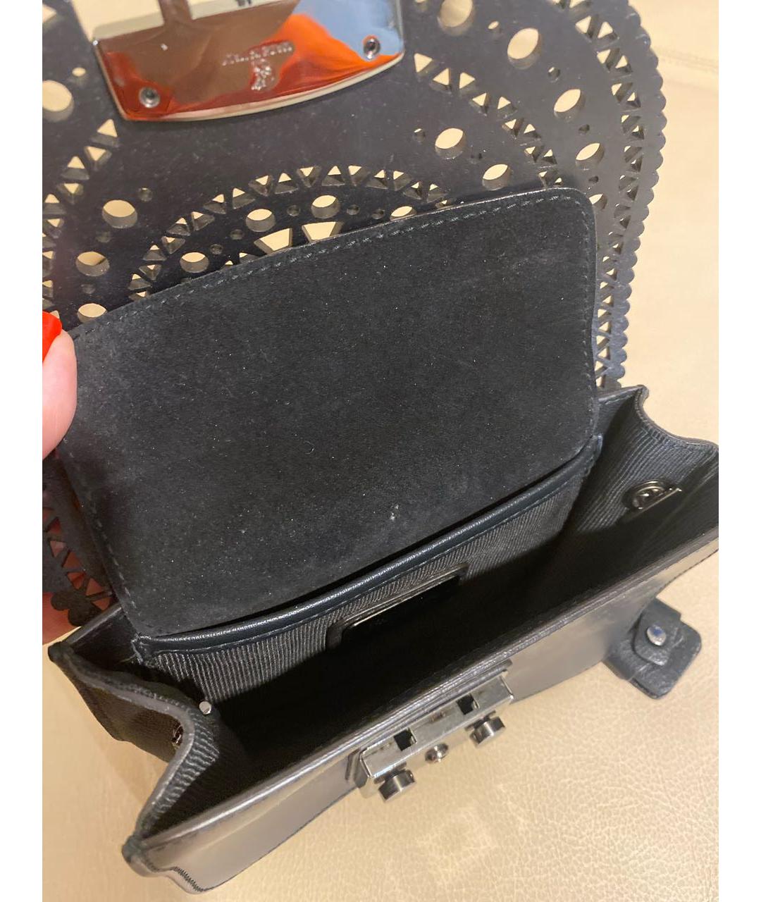 FURLA Темно-синяя кожаная сумка через плечо, фото 4