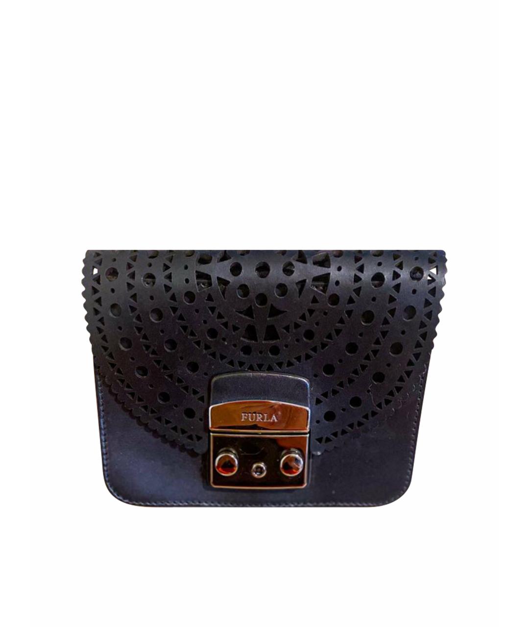 FURLA Темно-синяя кожаная сумка через плечо, фото 1