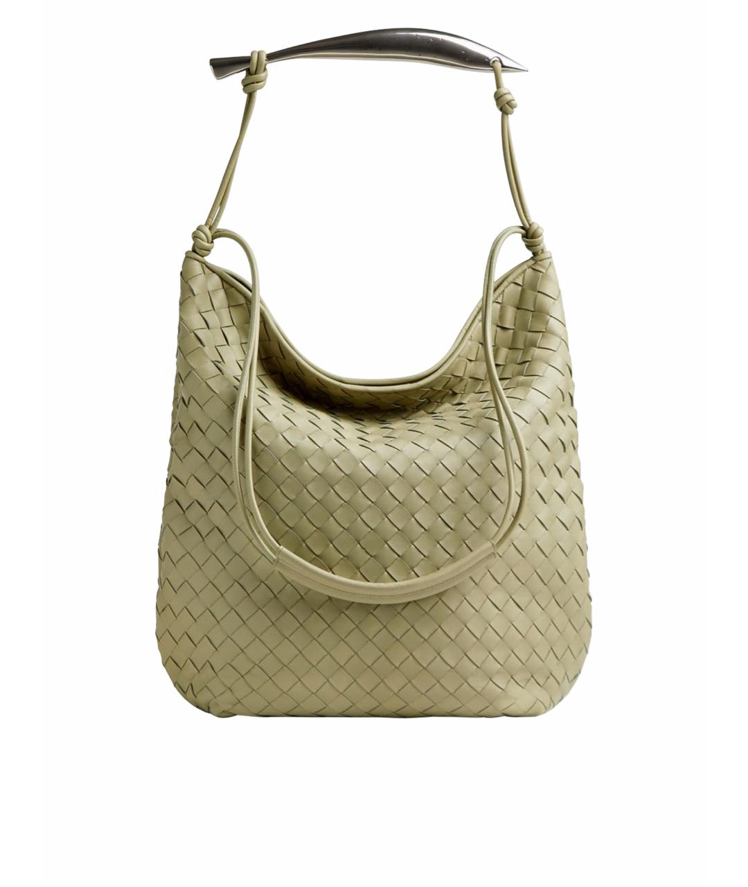 BOTTEGA VENETA Салатовая кожаная сумка тоут, фото 1