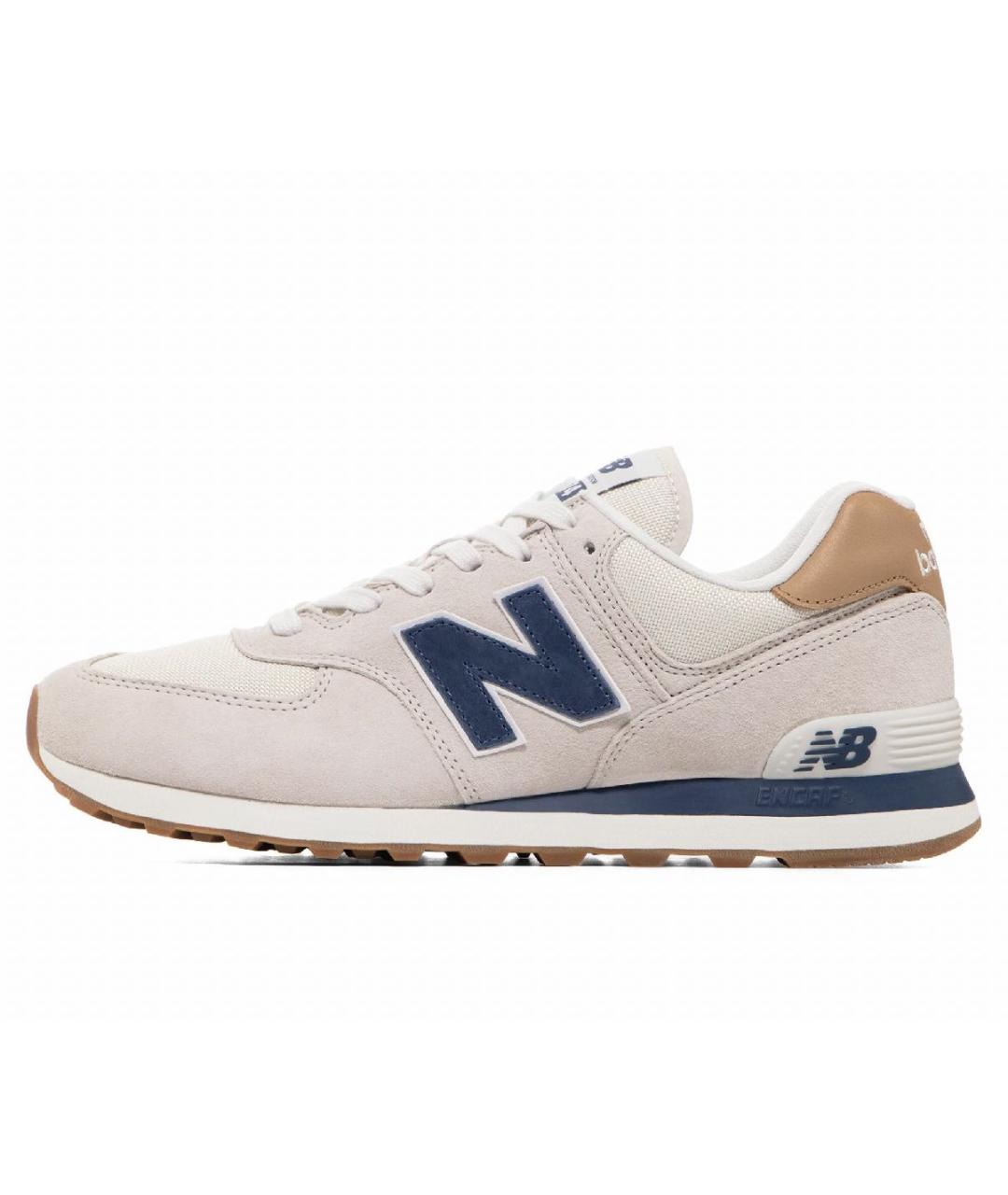 NEW BALANCE Бежевые замшевые низкие кроссовки / кеды, фото 8