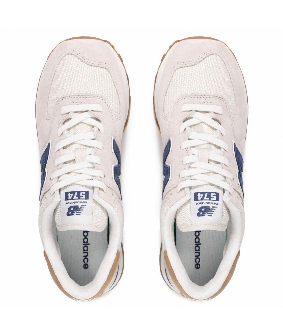 NEW BALANCE Бежевые замшевые низкие кроссовки / кеды, фото 4