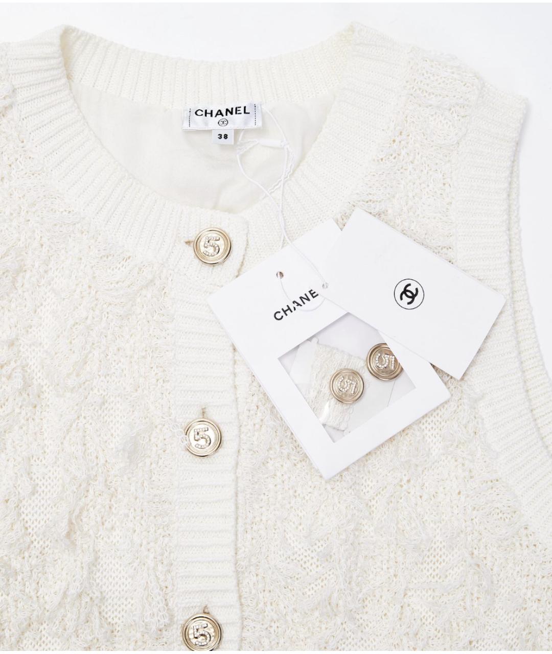 CHANEL Бежевая хлопковая жилетка, фото 5