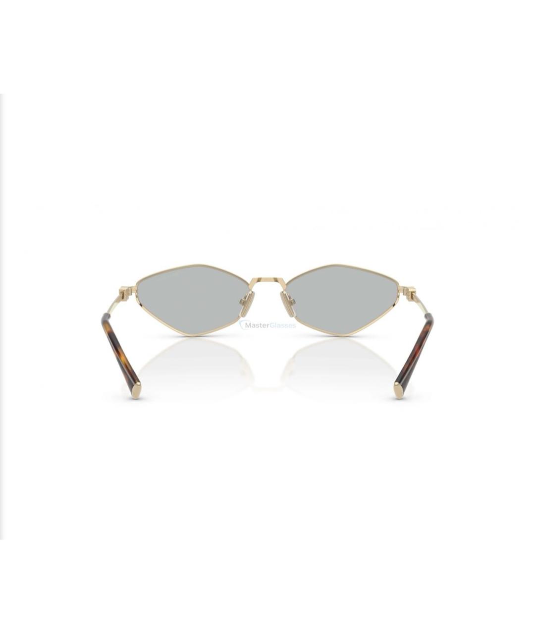 MIU MIU Золотые солнцезащитные очки, фото 3