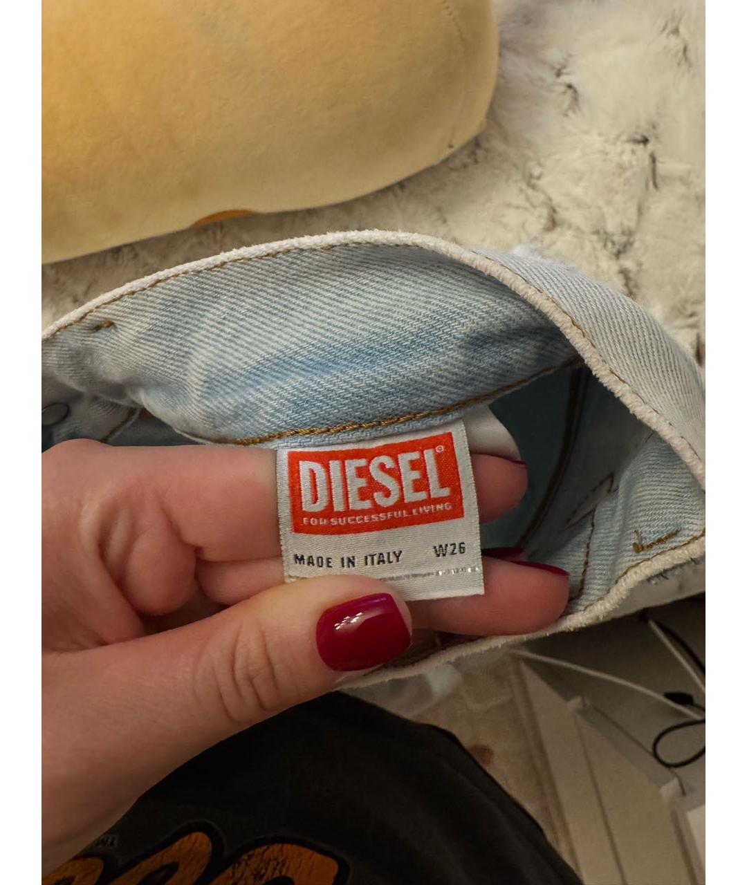 DIESEL Голубые прямые джинсы, фото 3
