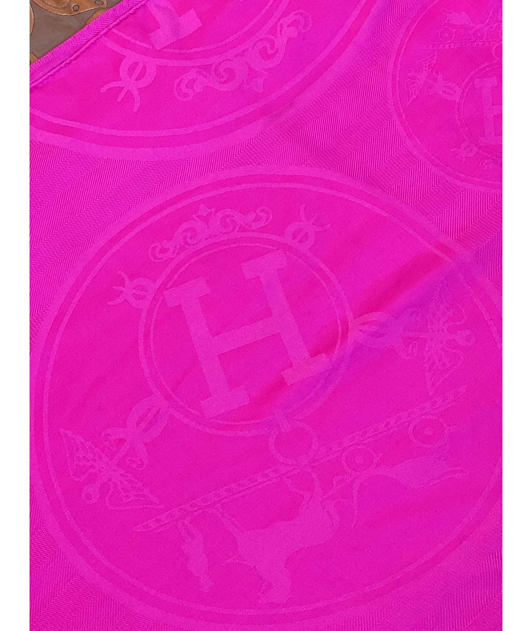 HERMES Фуксия кашемировый шарф, фото 6