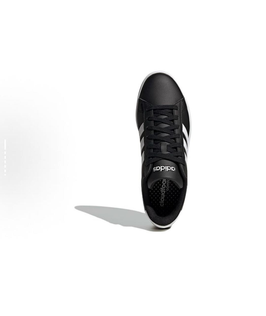 ADIDAS Черные кожаные кроссовки, фото 6