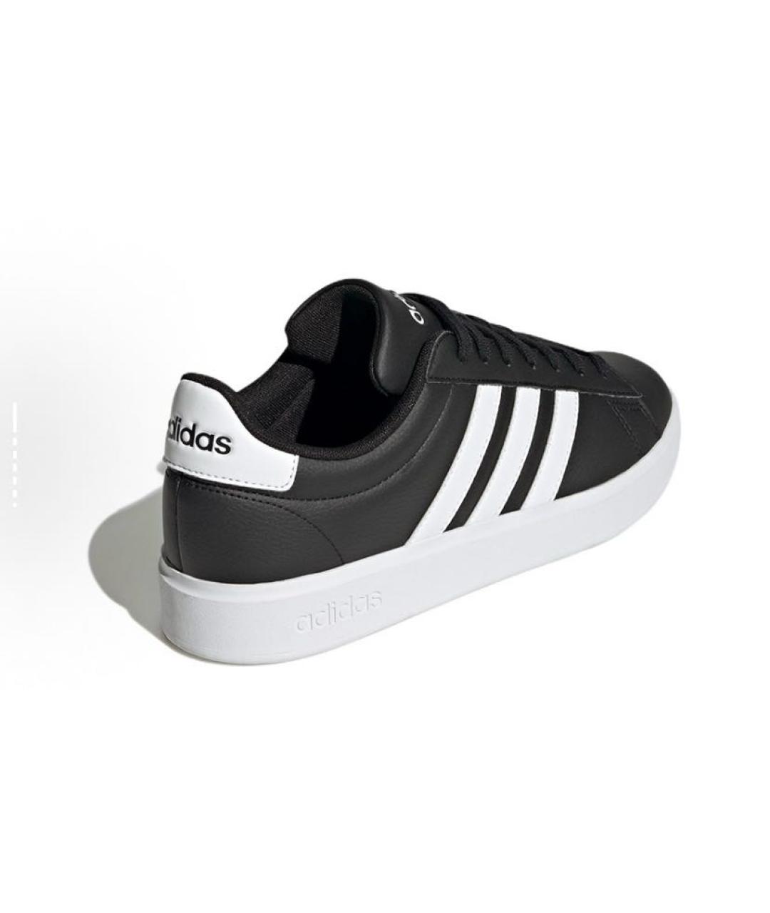 ADIDAS Черные кожаные кроссовки, фото 5