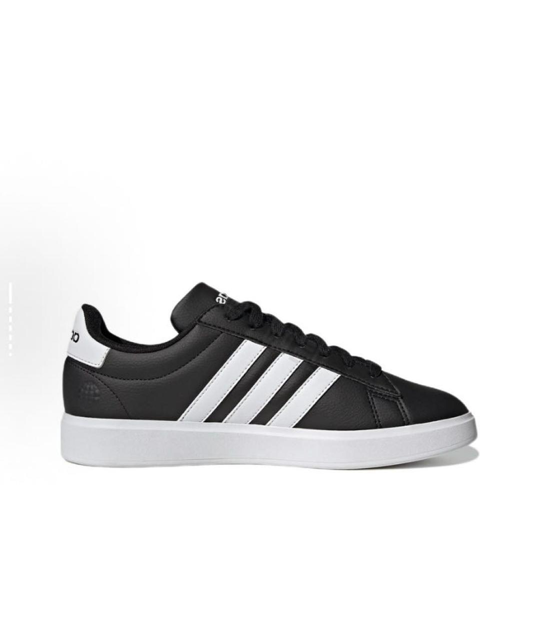 ADIDAS Черные кожаные кроссовки, фото 7