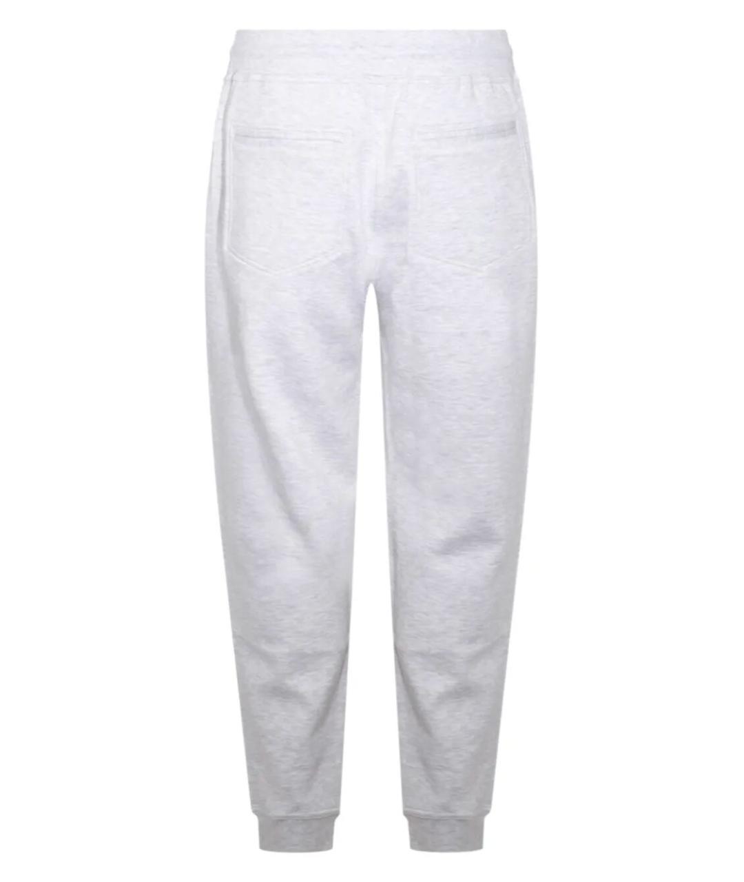 BRUNELLO CUCINELLI Серые хлопко-эластановые повседневные брюки, фото 2