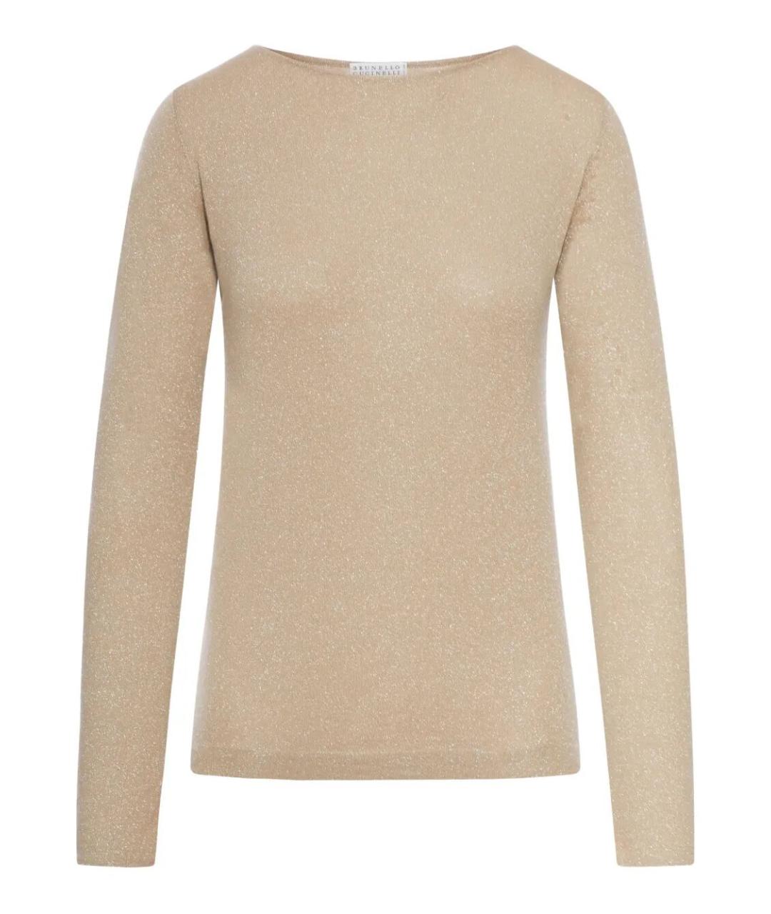BRUNELLO CUCINELLI Бежевый кашемировый джемпер / свитер, фото 1