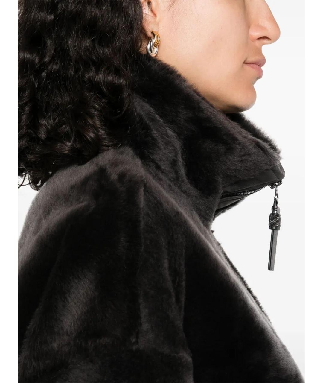 BRUNELLO CUCINELLI Черная меховая дубленка, фото 4