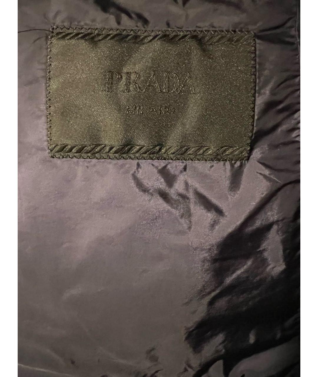 PRADA Темно-синяя полиамидовая куртка, фото 3