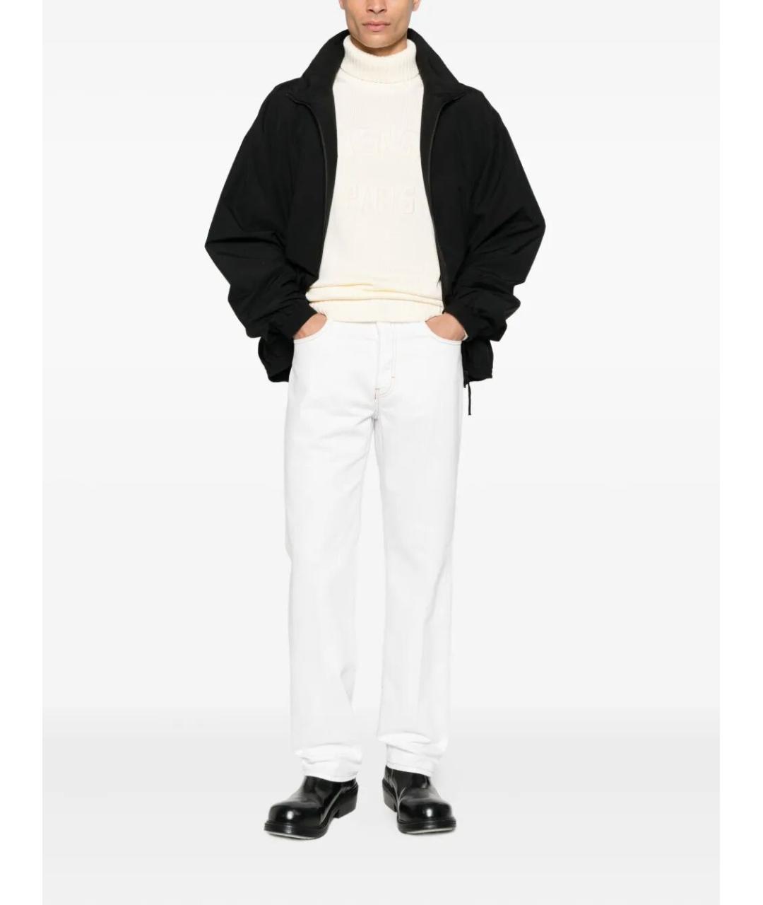 GIVENCHY Белые хлопковые прямые джинсы, фото 2