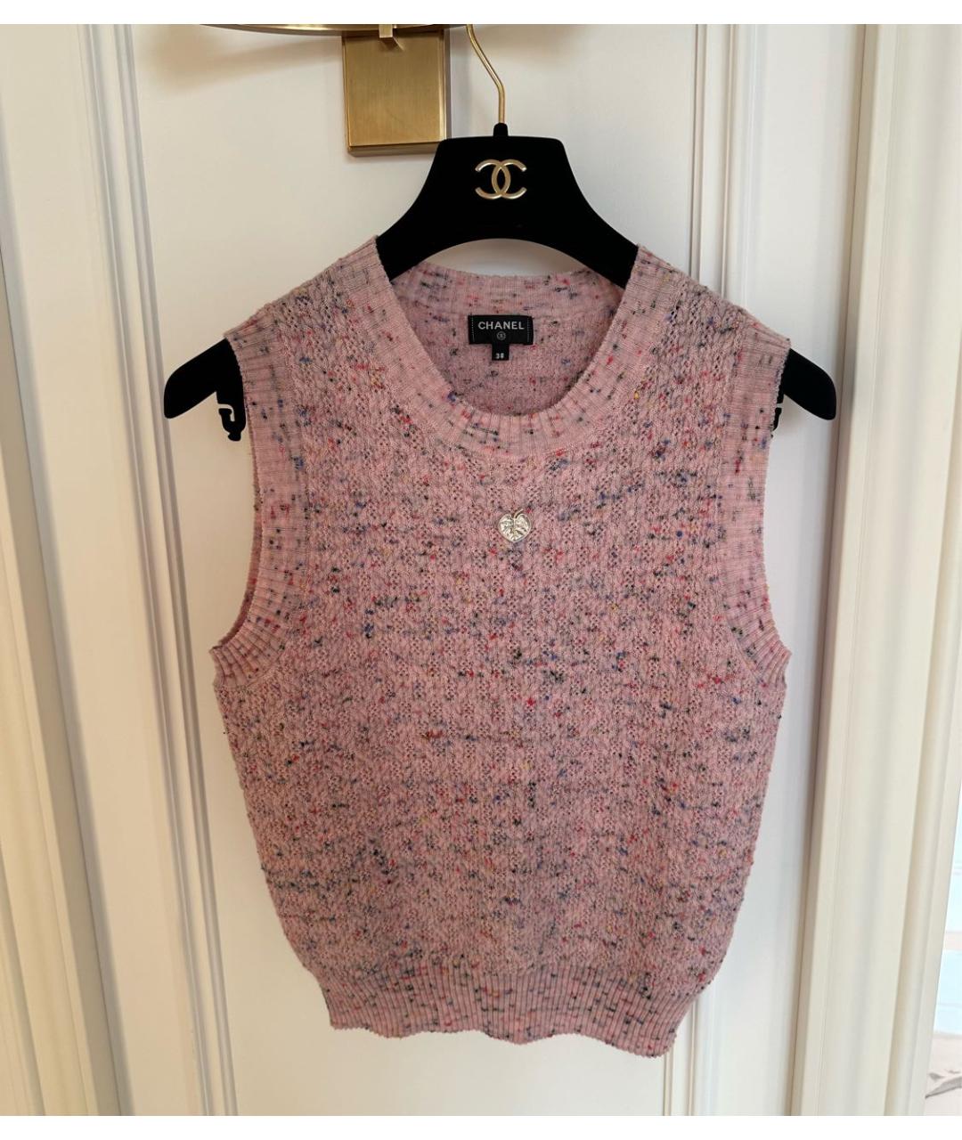 CHANEL Розовая майка, фото 6