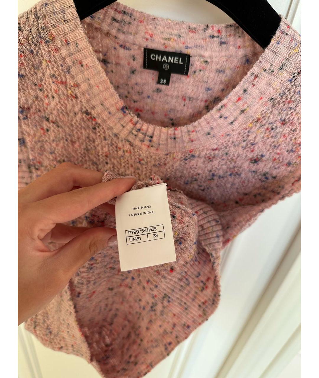 CHANEL Розовая майка, фото 4